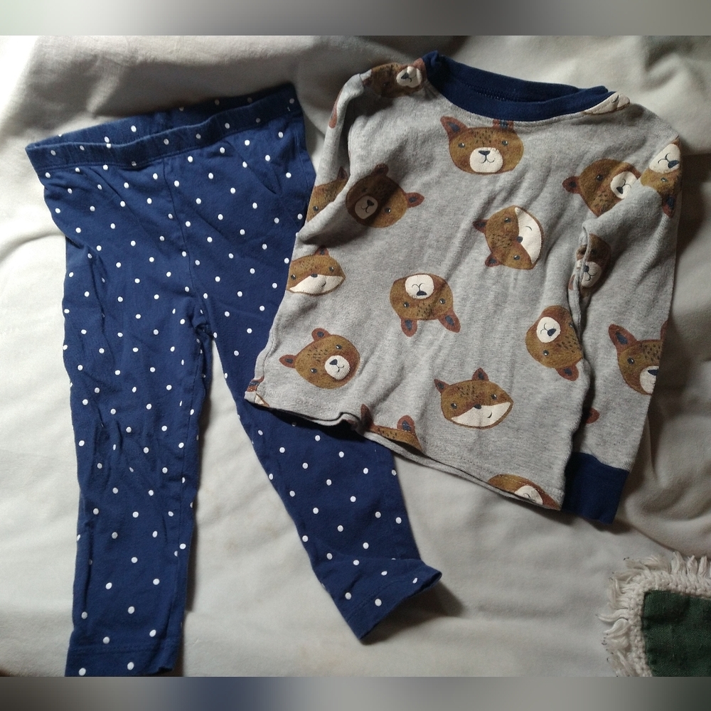 $2 With Any Purchase Carter's 24mo Blue and Gray Bear Pajama Set